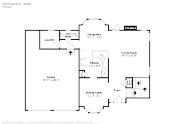 Floor plan 1 for 2621 Billings Park Dr