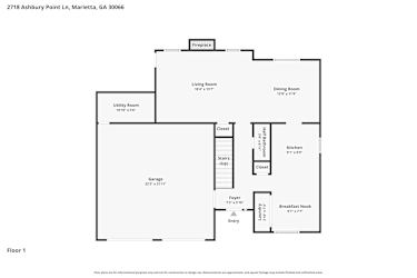 Floor plan 1 for 2718 Ashbury Point Ln