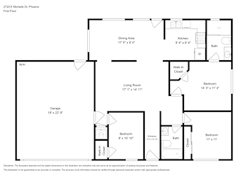 Floor plan 1 for 2720 E Michelle Dr