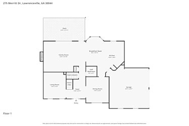 Floor plan 1 for 275 Merritt Dr