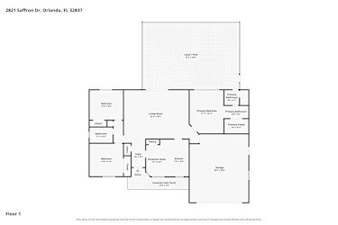 Floor plan 1 for 2821 Saffron Dr