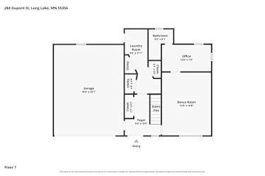 Floor plan 1 for 284 DuPont St