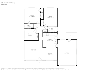 Floor plan 1 for 284 Yosemite Dr