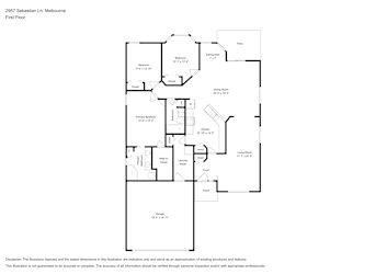 Floor plan 1 for 2957 Sebastian Ln