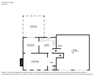 Floor plan 1 for 3 Mill Gate Dr