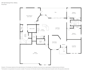 Floor plan 1 for 305 Oak Springs Dr
