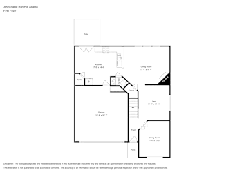 Floor plan 1 for 3095 Sable Run Rd