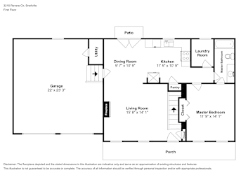 Floor plan 1 for 3215 Revere Cir