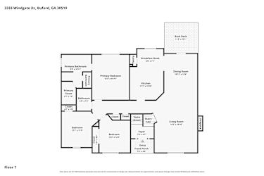 Floor plan 2 for 3333 Windgate Dr