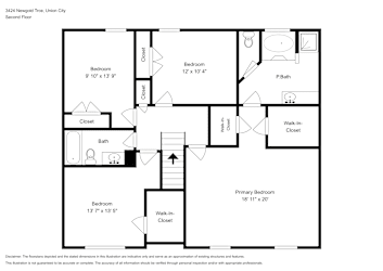 Floor plan 2 for 3424 Newgold Trce