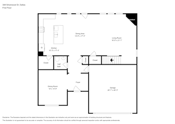 Floor plan 1 for 348 Silverwood Dr