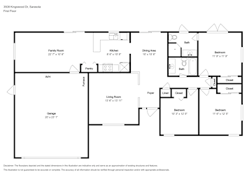Floor plan 1 for 3508 Kingswood Dr