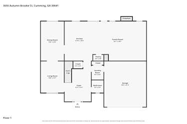 Floor plan 1 for 3555 Autumn Brooke Ct