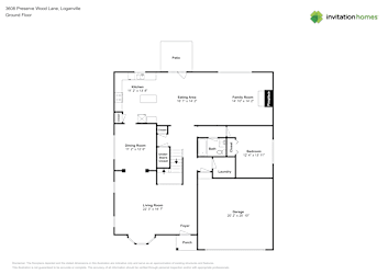 Floor plan 1 for 3608 Preserve Wood Ln