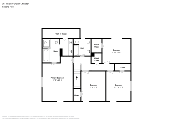 Floor plan 2 for 3614 Stoney Oak Dr