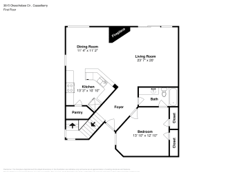 Floor plan 1 for 3615 Okeechobee Cir
