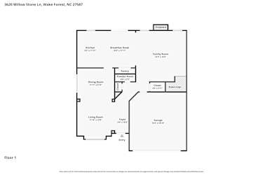 Floor plan 1 for 3620 Willow Stone Ln