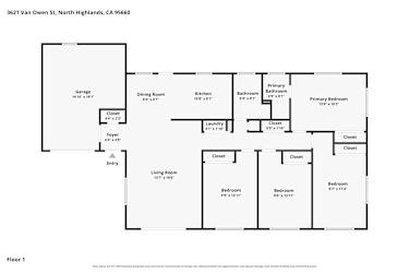Floor plan 1 for 3621 Van Owen St
