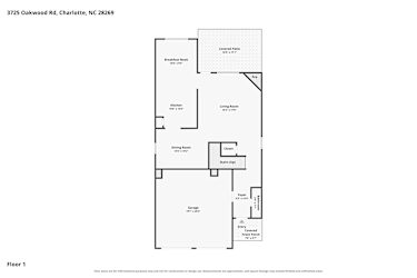 Floor plan 1 for 3725 Oakwood Rd