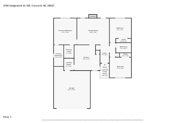 Floor plan 1 for 3768 Sedgewick Dr SW