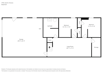 Floor plan 1 for 3782 Lake Dr