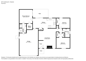 Floor plan 1 for 3811 Southview Dr