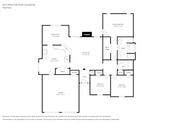 Floor plan 1 for 3813 Willow Tree Cir