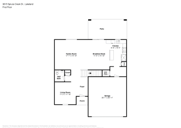 Floor plan 1 for 3815 Spruce Creek Dr