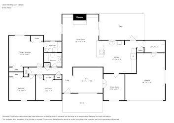 Floor plan 1 for 3827 Rolling Cir