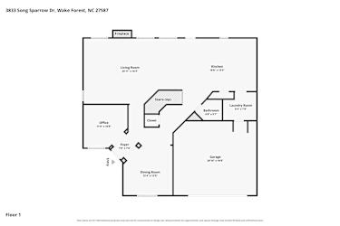 Floor plan 1 for 3833 Song Sparrow Dr
