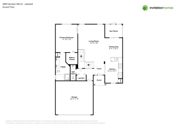 Floor plan 1 for 3889 Hampton Hills Dr