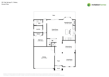Floor plan 1 for 391 Oak Springs Ct
