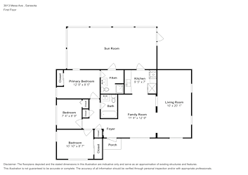 Floor plan 1 for 3913 Mesa Ave