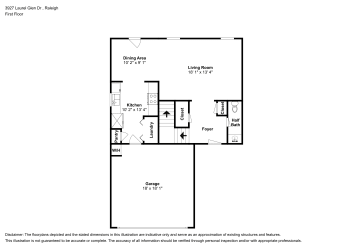Floor plan 1 for 3927 Laurel Glen Dr