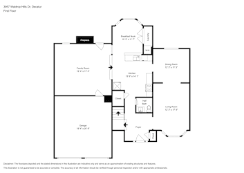 Floor plan 1 for 3957 Waldrop Hills Dr