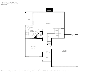 Floor plan 1 for 401 Kensington Ave NW