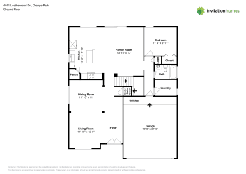 Floor plan 1 for 4011 Leatherwood Dr
