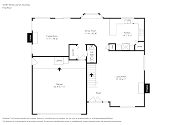 Floor plan 1 for 40181 White Leaf Ln