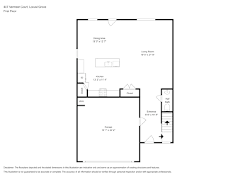 Floor plan 1 for 407 Vermeer Ct
