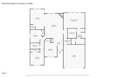 Floor plan 1 for 408 Hidden Ridge Dr