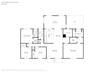 Floor plan 1 for 4107 W Desert Hills Dr