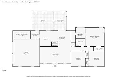 Floor plan 1 for 4116 Meadowlark Ct