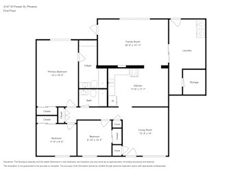 Floor plan 1 for 4147 W Flower St