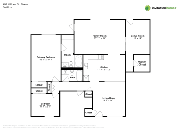 Floor plan 1 for 4147 W Flower St