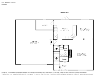 Floor plan 2 for 415 Oakwind Dr