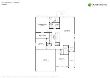 Floor plan 1 for 4161 Salt Springs Ln