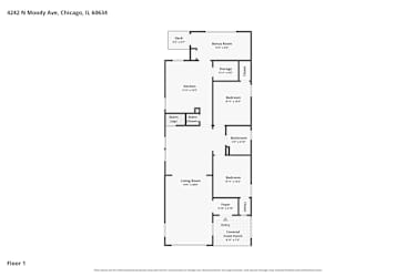 Floor plan 1 for 4242 N Moody Ave