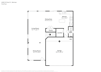 Floor plan 1 for 44063 W Snow Dr