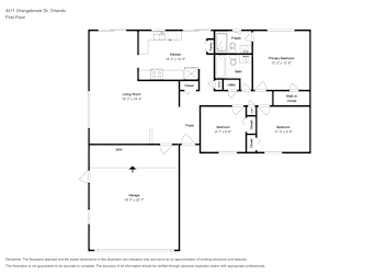 Floor plan 1 for 4411 Orangebrook Dr