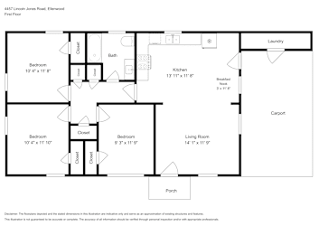 Floor plan 2 for 4457 Lincoln Jones Rd